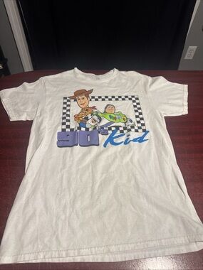 Graphic Print Disney Pixar Toy Story 4 T-shirt Buzz & Woody Tee Shirt Adult Sz M